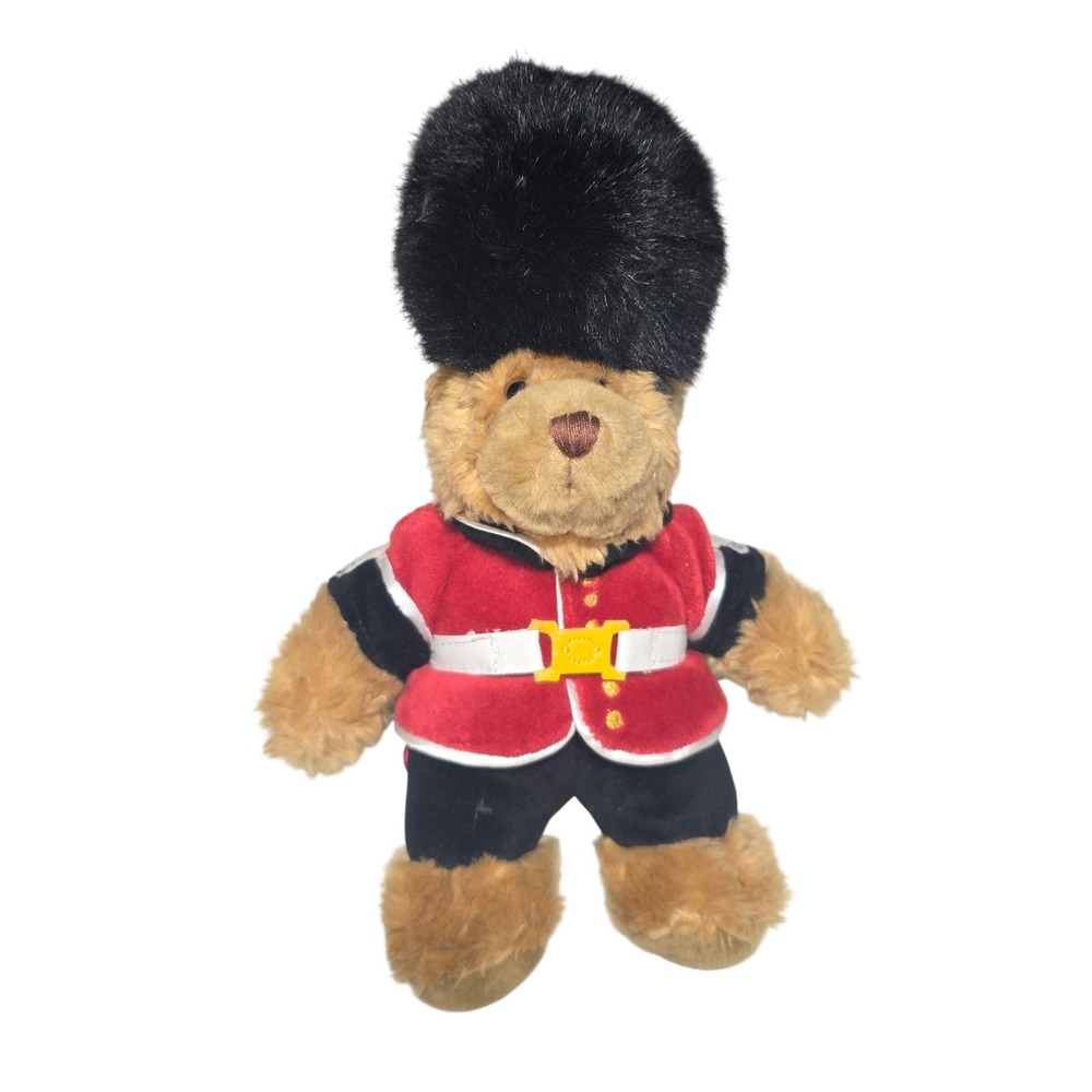 Keel toys london‎ guardsman Teddy Bear Plush British Souvenir 11" red fuzzy hat